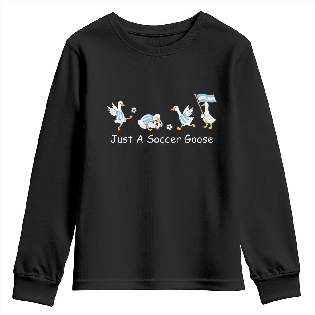 Funny Just A Soccer Goose Youth Sweatshirt Argentina Soccer Lover