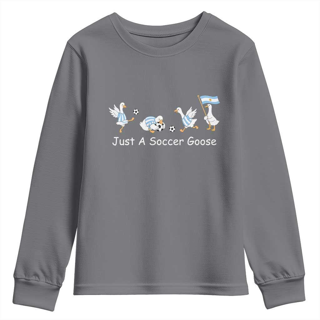 Funny Just A Soccer Goose Youth Sweatshirt Argentina Soccer Lover