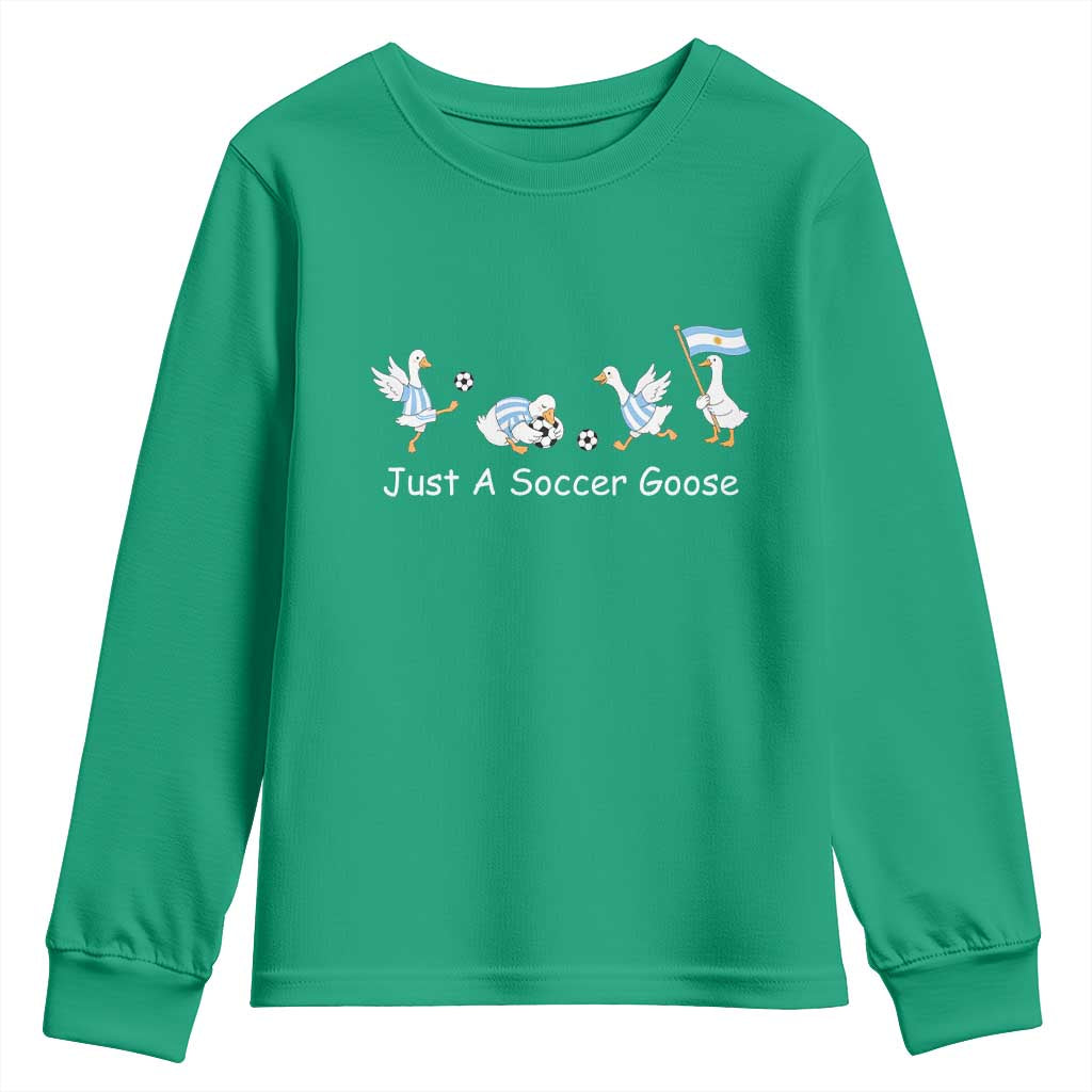 Funny Just A Soccer Goose Youth Sweatshirt Argentina Soccer Lover
