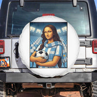 Funny Argentina Soccer Mona Lisa Spare Tire Cover Football Fan Pride Graphic
