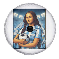 Funny Argentina Soccer Mona Lisa Spare Tire Cover Football Fan Pride Graphic
