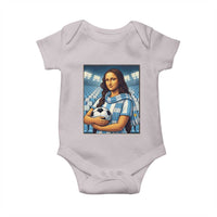 Funny Argentina Soccer Mona Lisa Baby Onesie Football Fan Pride Graphic