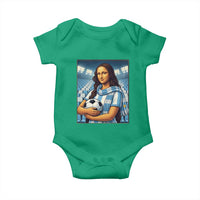 Funny Argentina Soccer Mona Lisa Baby Onesie Football Fan Pride Graphic