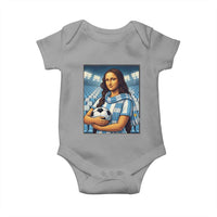 Funny Argentina Soccer Mona Lisa Baby Onesie Football Fan Pride Graphic