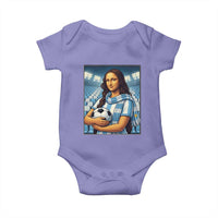 Funny Argentina Soccer Mona Lisa Baby Onesie Football Fan Pride Graphic