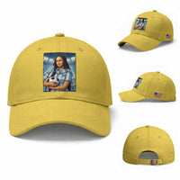 Funny Argentina Soccer Mona Lisa Baseball Cap Football Fan Pride Graphic