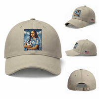Funny Argentina Soccer Mona Lisa Baseball Cap Football Fan Pride Graphic