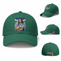 Funny Argentina Soccer Mona Lisa Baseball Cap Football Fan Pride Graphic