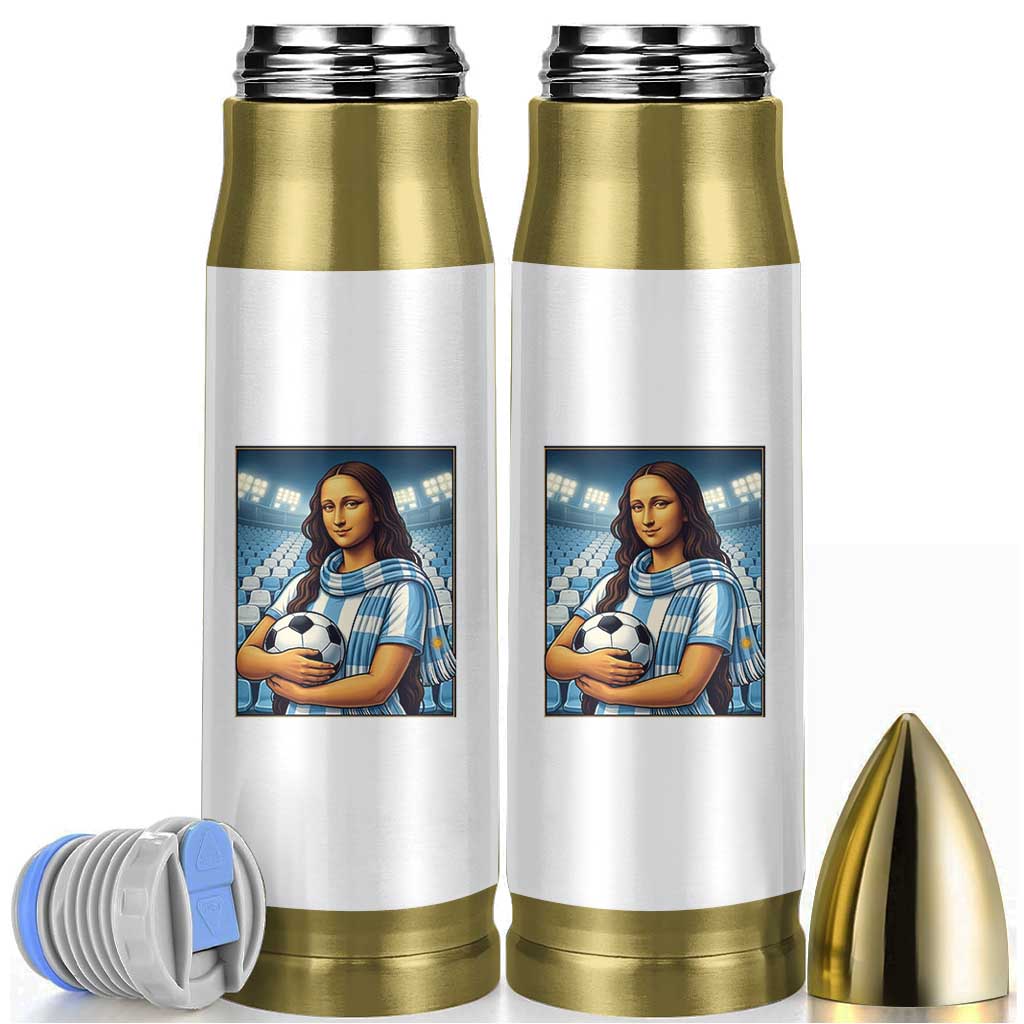Funny Argentina Soccer Mona Lisa Bullet Tumbler Football Fan Pride Graphic