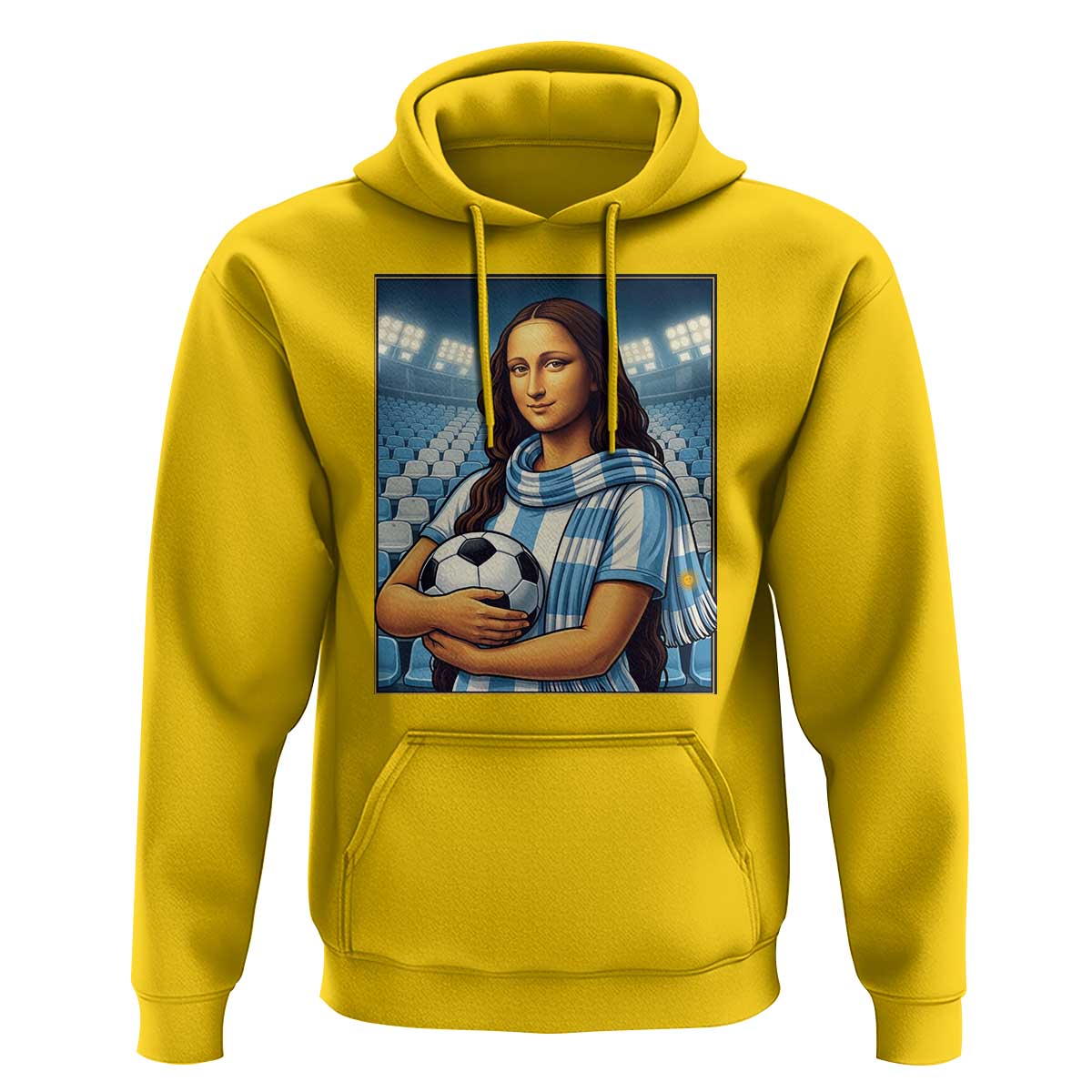Funny Argentina Soccer Mona Lisa Hoodie Football Fan Pride Graphic