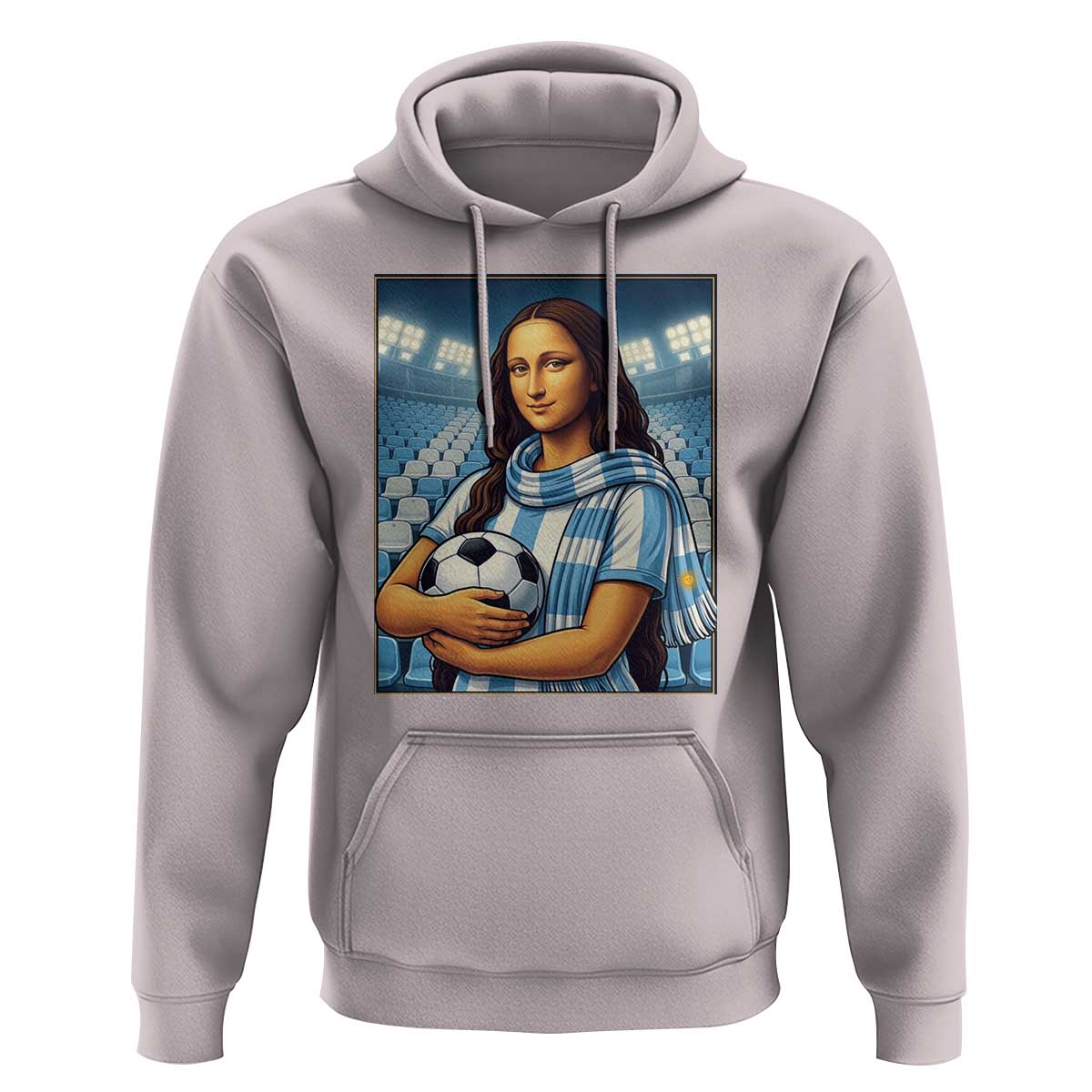 Funny Argentina Soccer Mona Lisa Hoodie Football Fan Pride Graphic