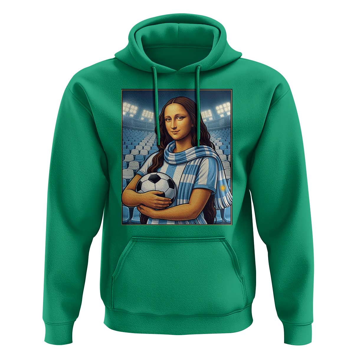 Funny Argentina Soccer Mona Lisa Hoodie Football Fan Pride Graphic