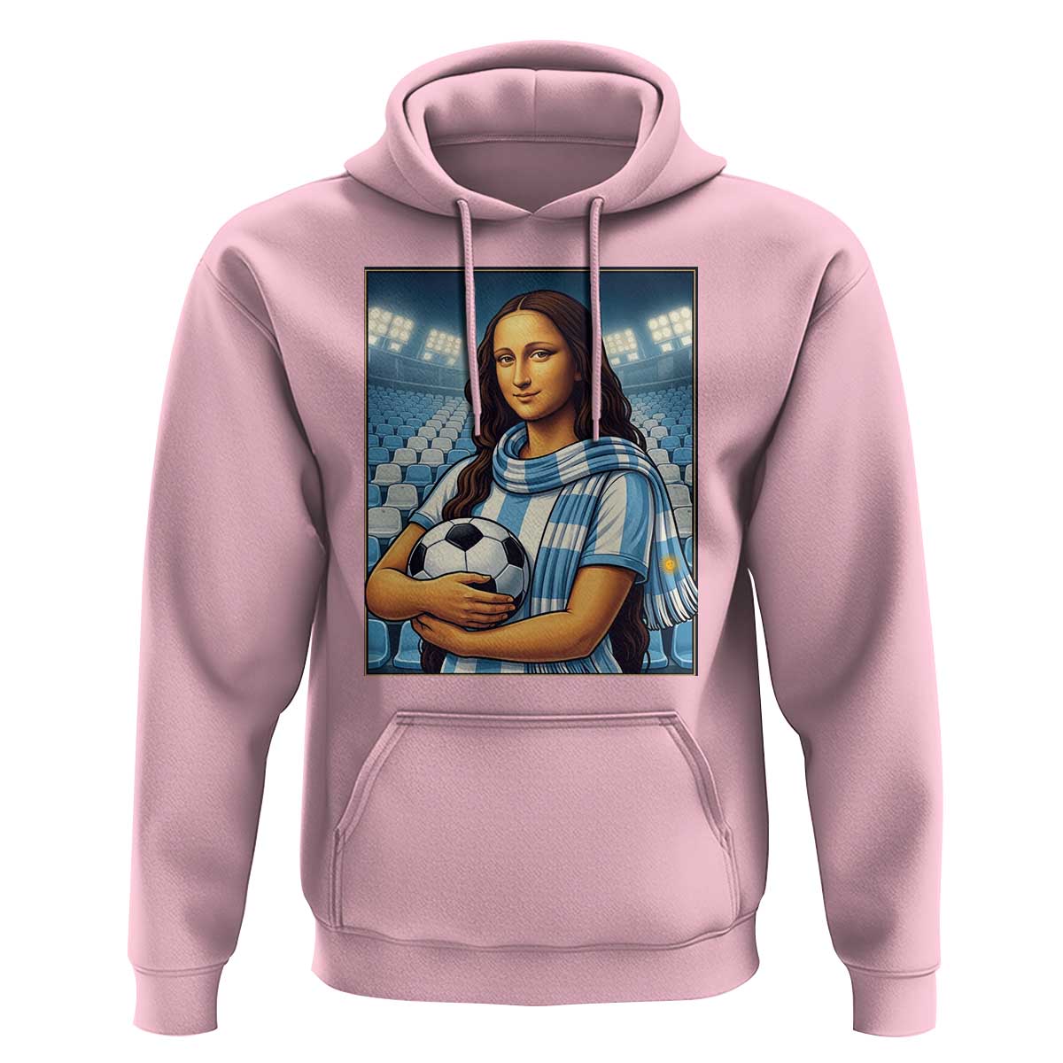 Funny Argentina Soccer Mona Lisa Hoodie Football Fan Pride Graphic