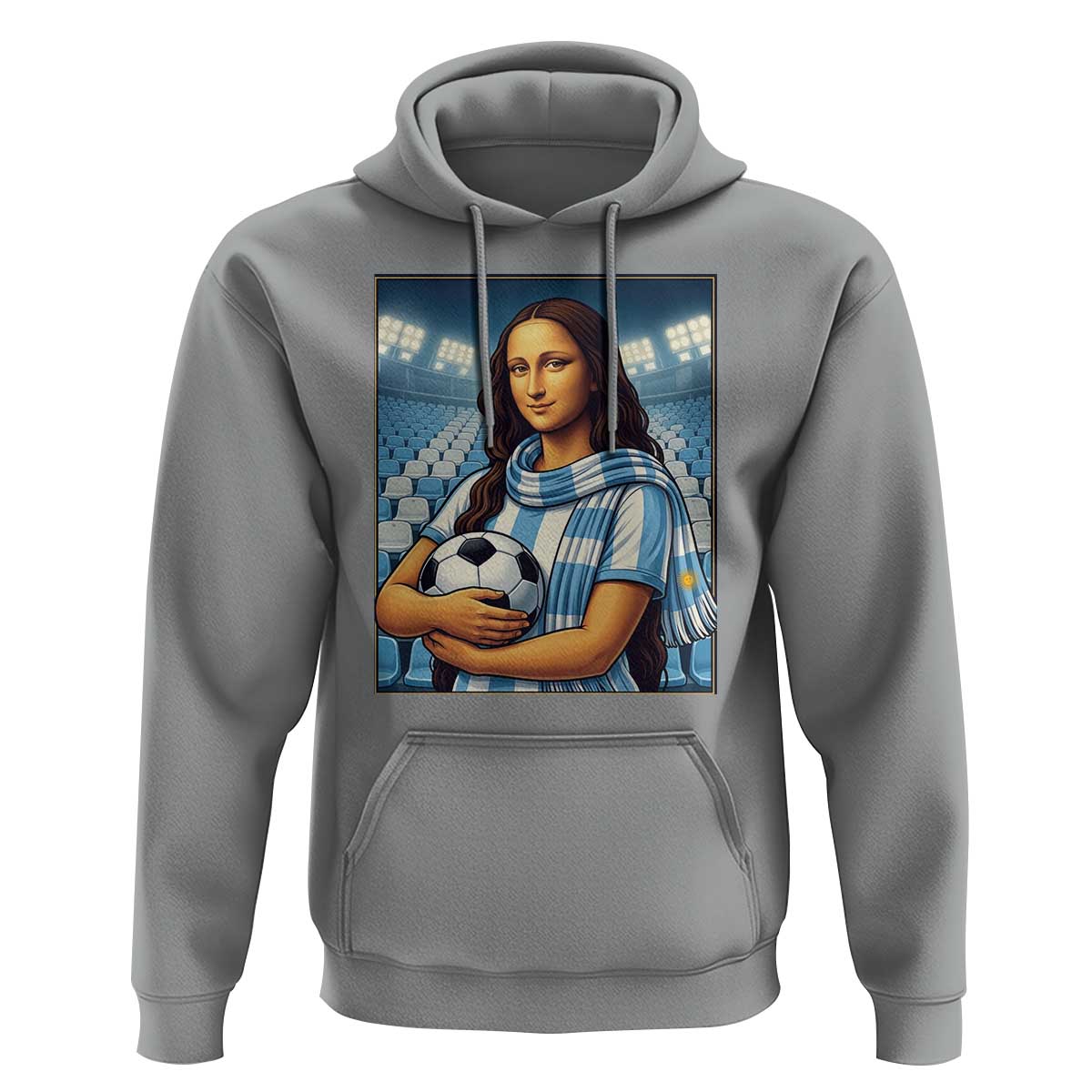 Funny Argentina Soccer Mona Lisa Hoodie Football Fan Pride Graphic