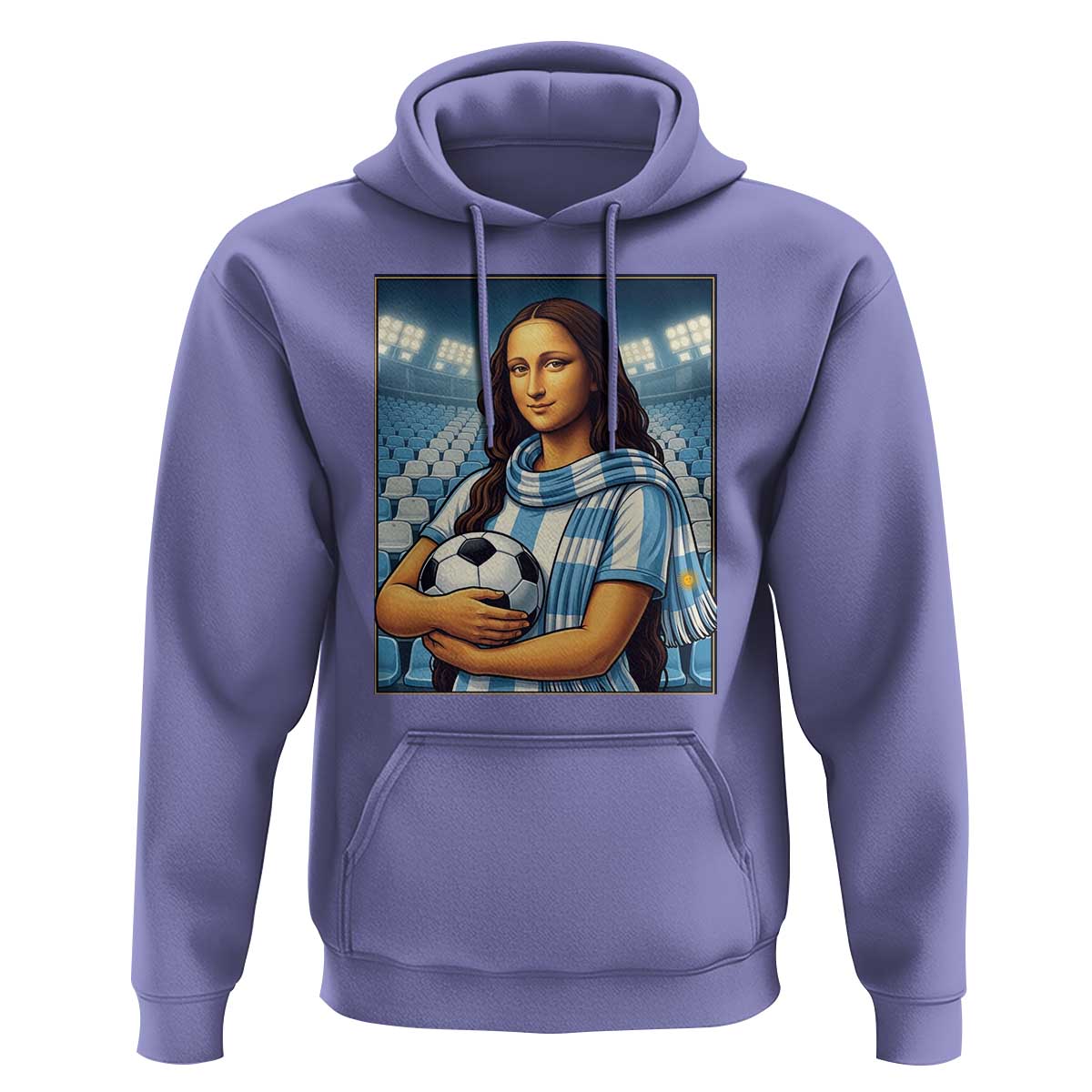 Funny Argentina Soccer Mona Lisa Hoodie Football Fan Pride Graphic