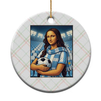 Funny Argentina Soccer Mona Lisa Ceramic Ornament Football Fan Pride Graphic