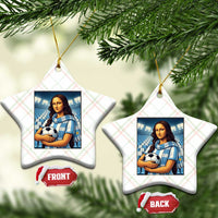 Funny Argentina Soccer Mona Lisa Ceramic Ornament Football Fan Pride Graphic