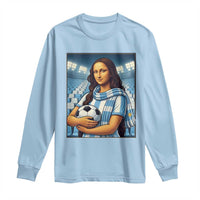 Funny Argentina Soccer Mona Lisa Long Sleeve Shirt Football Fan Pride Graphic