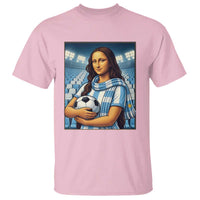 Funny Argentina Soccer Mona Lisa T Shirt Football Fan Pride Graphic