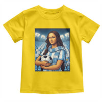 Funny Argentina Soccer Mona Lisa Toddler T Shirt Football Fan Pride Graphic