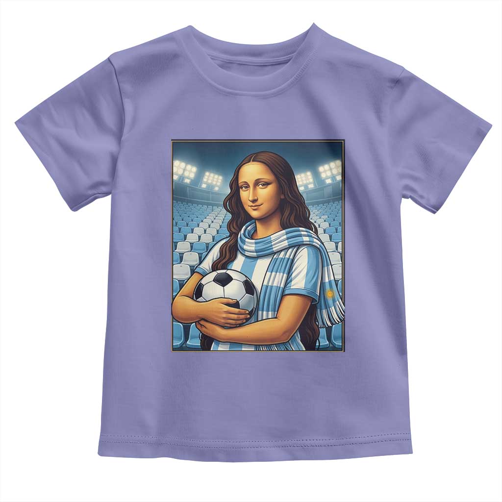 Funny Argentina Soccer Mona Lisa Toddler T Shirt Football Fan Pride Graphic