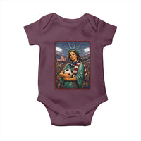 Funny Statue Of Liberty Soccer Gift Baby Onesie USA Football Pride