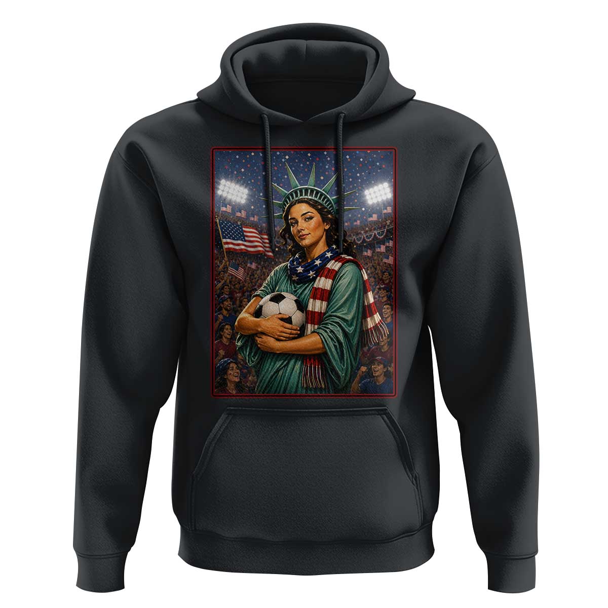 Funny Statue Of Liberty Soccer Gift Hoodie USA Football Pride