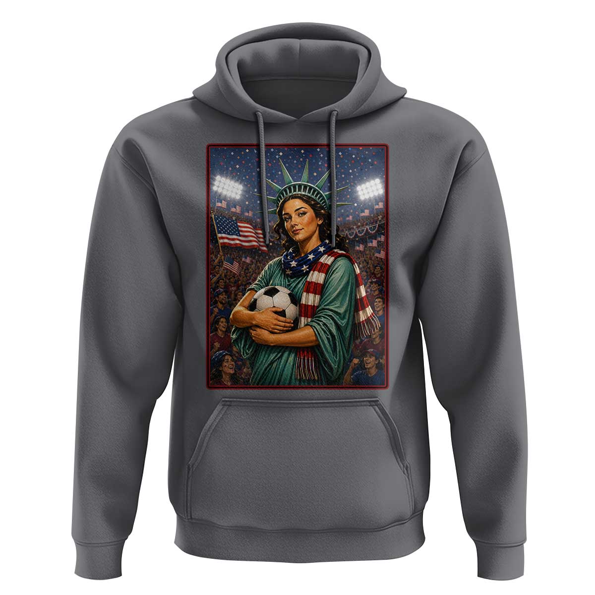 Funny Statue Of Liberty Soccer Gift Hoodie USA Football Pride