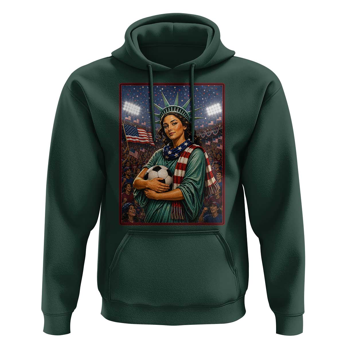 Funny Statue Of Liberty Soccer Gift Hoodie USA Football Pride