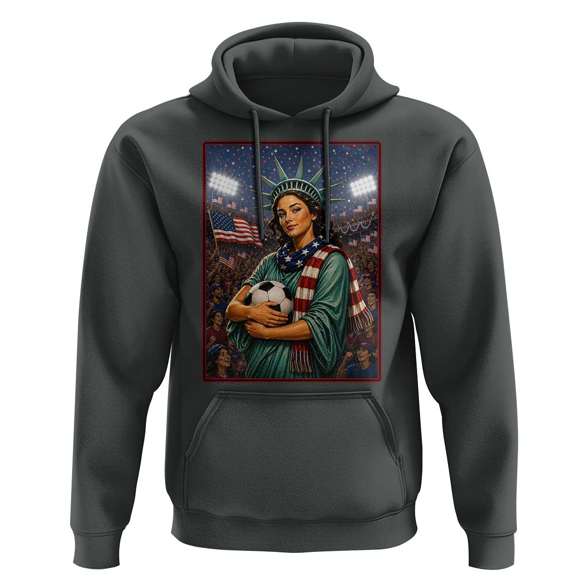 Funny Statue Of Liberty Soccer Gift Hoodie USA Football Pride