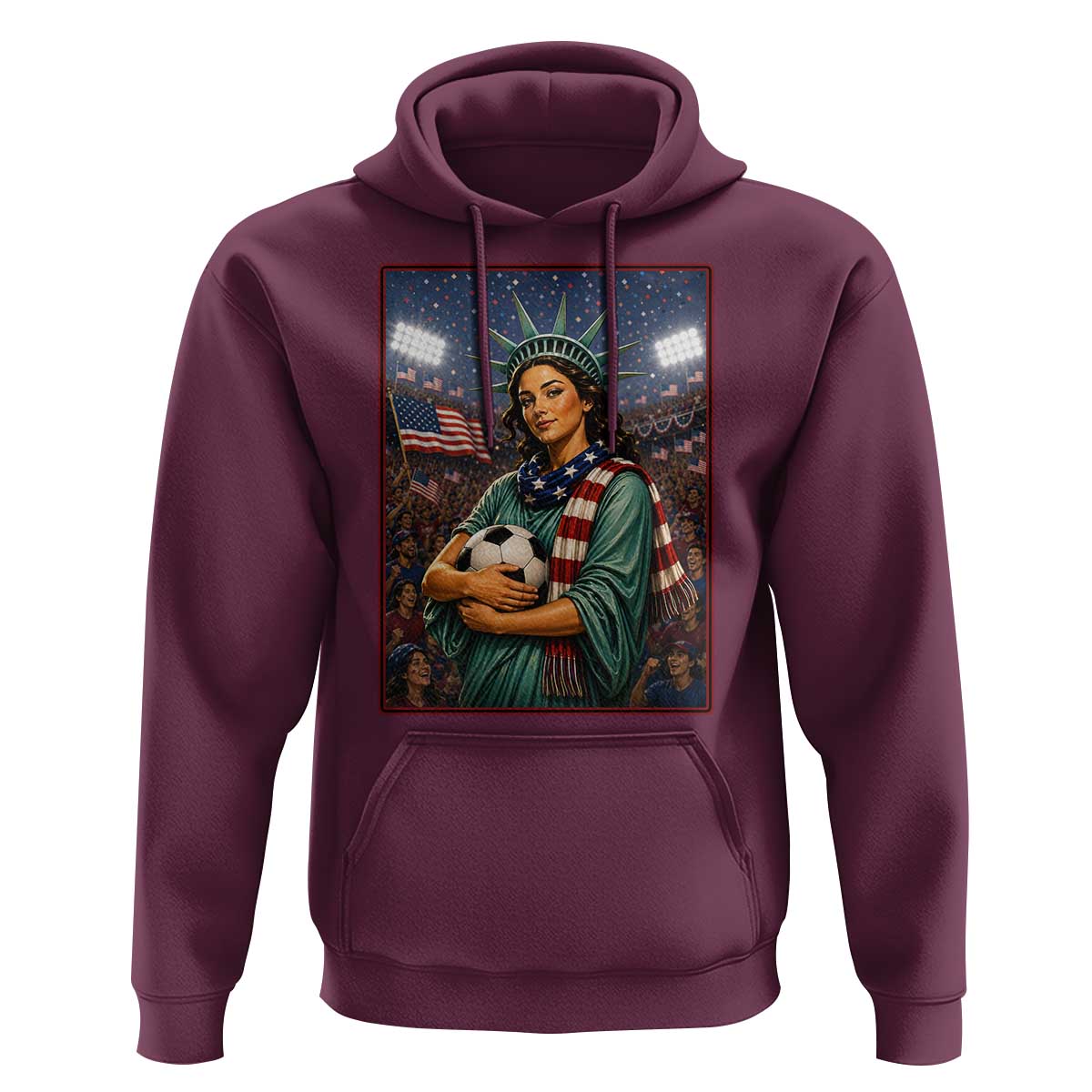 Funny Statue Of Liberty Soccer Gift Hoodie USA Football Pride