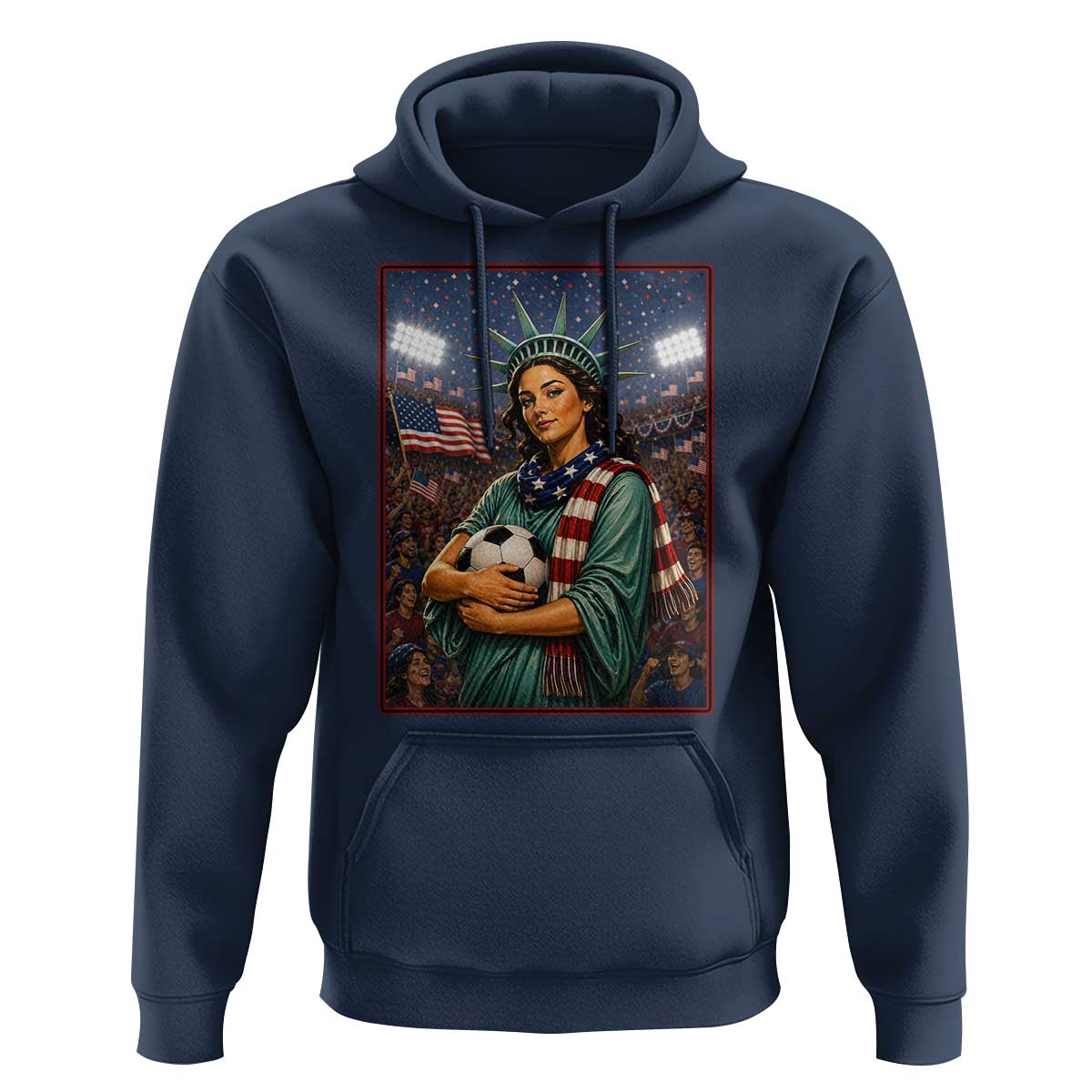 Funny Statue Of Liberty Soccer Gift Hoodie USA Football Pride