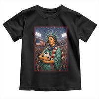 Funny Statue Of Liberty Soccer Gift Toddler T Shirt USA Football Pride