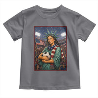 Funny Statue Of Liberty Soccer Gift Toddler T Shirt USA Football Pride
