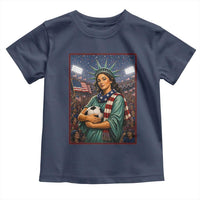 Funny Statue Of Liberty Soccer Gift Toddler T Shirt USA Football Pride
