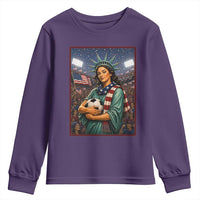 Funny Statue Of Liberty Soccer Gift Youth Sweatshirt USA Football Pride