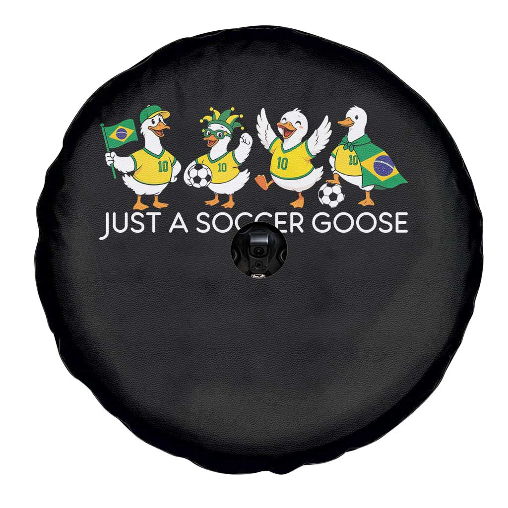 Funny Just A Soccer Goose Spare Tire Cover Brazil Football Fan