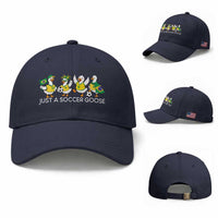 Funny Just A Soccer Goose Baseball Cap Brazil Football Fan