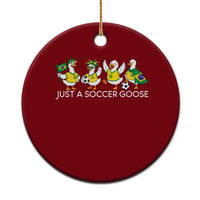 Funny Just A Soccer Goose Ceramic Ornament Brazil Football Fan