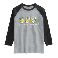 Funny Just A Soccer Goose Raglan Shirt Brazil Football Fan