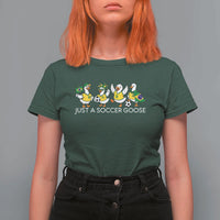 Funny Just A Soccer Goose T Shirt For Women Brazil Football Fan