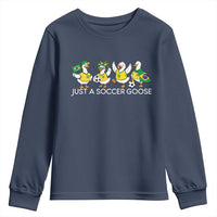Funny Just A Soccer Goose Youth Sweatshirt Brazil Football Fan