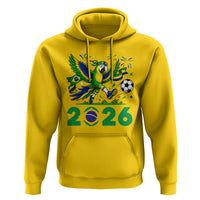 Funny Brazil Soccer Macaw Hoodie 2026 Football Fan Graphic