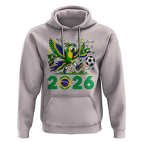 Funny Brazil Soccer Macaw Hoodie 2026 Football Fan Graphic