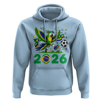 Funny Brazil Soccer Macaw Hoodie 2026 Football Fan Graphic