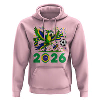 Funny Brazil Soccer Macaw Hoodie 2026 Football Fan Graphic