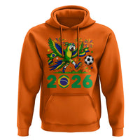 Funny Brazil Soccer Macaw Hoodie 2026 Football Fan Graphic