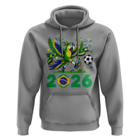 Funny Brazil Soccer Macaw Hoodie 2026 Football Fan Graphic