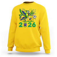 Funny Brazil Soccer Macaw Sweatshirt 2026 Football Fan Graphic