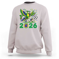 Funny Brazil Soccer Macaw Sweatshirt 2026 Football Fan Graphic